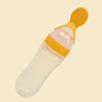 Infant Baby Squeezing Feeding Bottle With Spoon